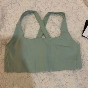 NWT Staud x New Balance corset sports bra
